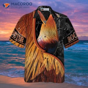 rooster on the farm hawaiian shirt 3