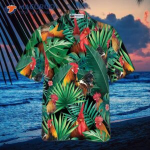 rooster version two hawaiian shirt 3