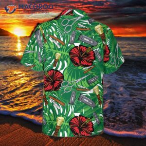 rose barber tools pattern v1 hawaiian shirt 1