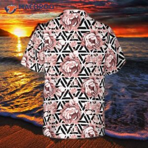 rose gold flowered hawaiian shirt 1