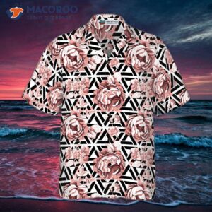 rose gold flowered hawaiian shirt 3