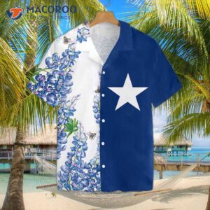 royal blue bluebonnet texas hawaiian shirt floral flag shirt horizontal version proud for 2