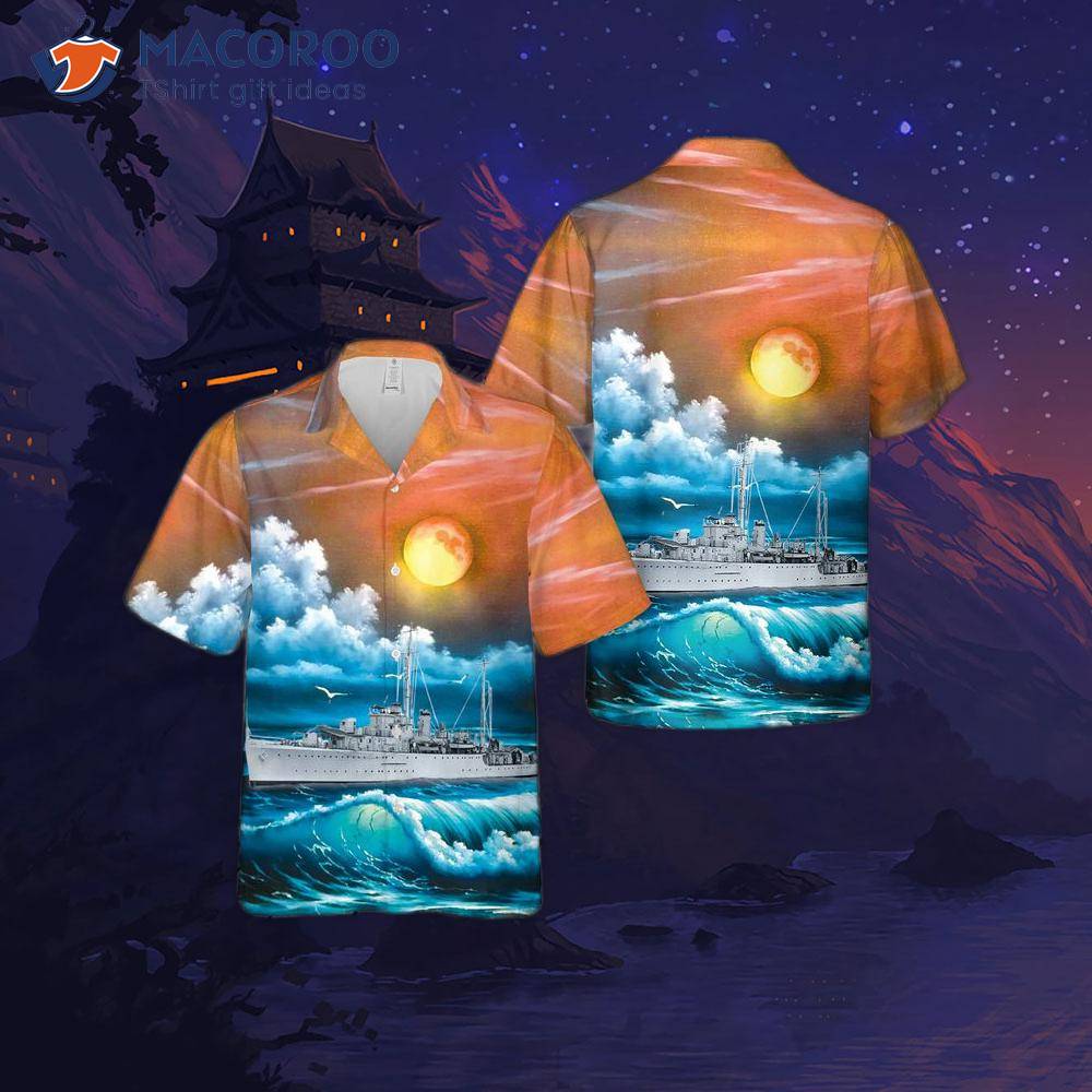 Royal Navy Hms Auckland (l61) Hawaiian Shirt Royal Navy Hms Auckland (l61) Hawaiian Shirt