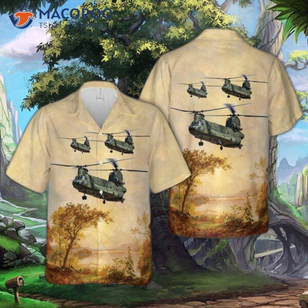 Royal Netherlands Air Force 298 Squadron Boeing Ch-47d Chinook Hawaiian Shirt