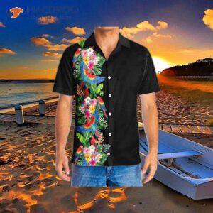 s aloha shirt with bird of paradise and hibiscus hawaiian print 3