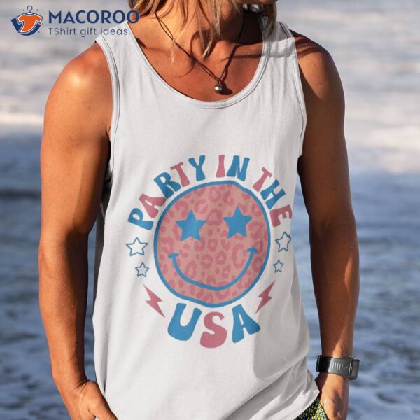 ‘s Party In The Usa 4th Of July Preppy Smile Shirt