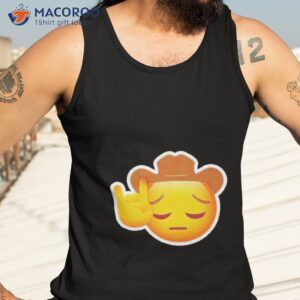 sad cowboy emoji shirt tank top 3