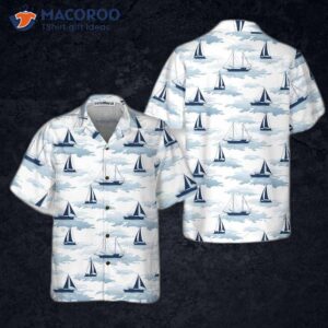 sailboats ships and yachts hawaiian shirt short sleeve sailboat unique nautical shirt 0