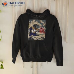 saiyan in the great wave shirt hoodie