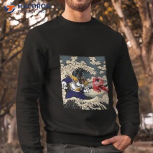 saiyan in the great wave shirt sweatshirt