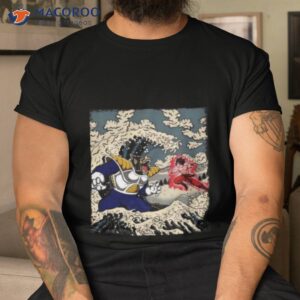 saiyan in the great wave shirt tshirt