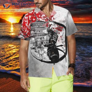 samurai skull warrior hawaiian shirt 2