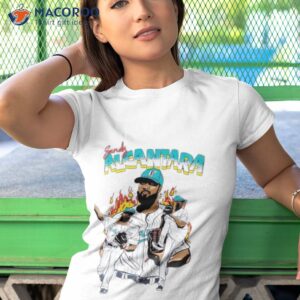sandy alcantara marlins fire shirt tshirt 1