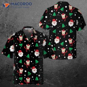 santa claus amp corgi hawaiian shirt funny christmas best gift idea 0