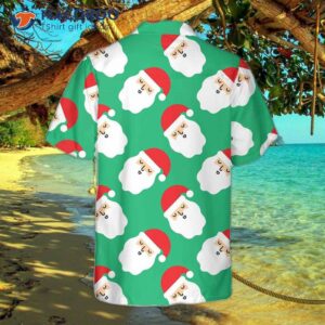 santa claus bright seamless pattern hawaiian shirt funny gift for christmas 1