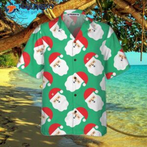 santa claus bright seamless pattern hawaiian shirt funny gift for christmas 2