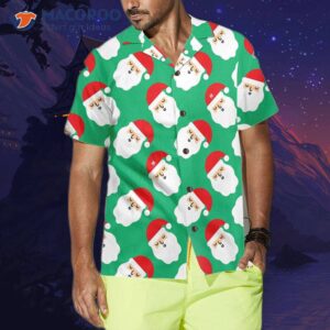 santa claus bright seamless pattern hawaiian shirt funny gift for christmas 3