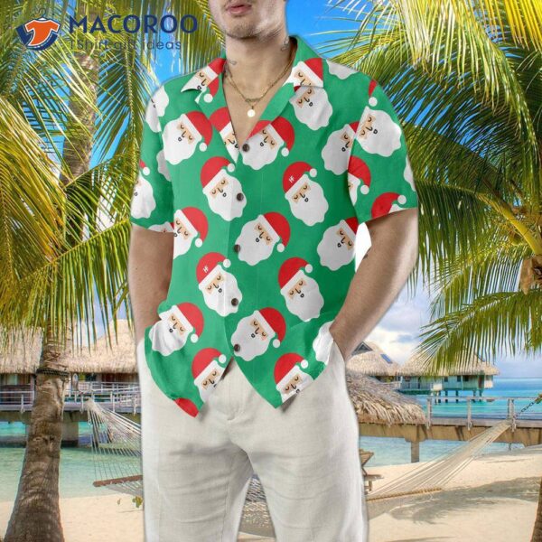 Santa Claus Bright Seamless Pattern Hawaiian Shirt, Funny Gift For Christmas