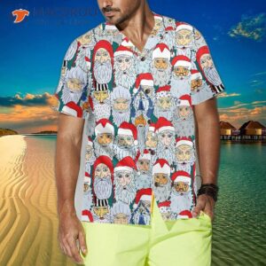 santa claus heads from different countries christmas hawaiian shirt shirt for day 0