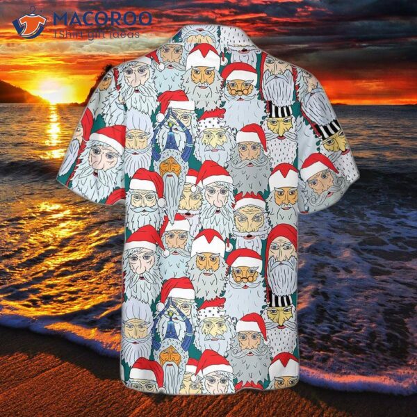 Santa Claus Heads From Different Countries Christmas Hawaiian Shirt, Shirt For Day