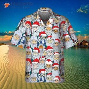 santa claus heads from different countries christmas hawaiian shirt shirt for day 2