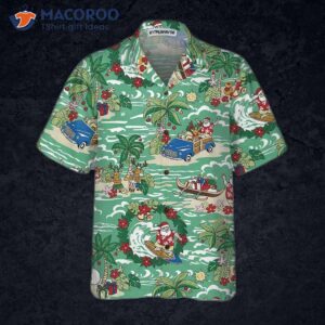 santa in hawaii hawaiian shirt funny claus best gift for christmas 2