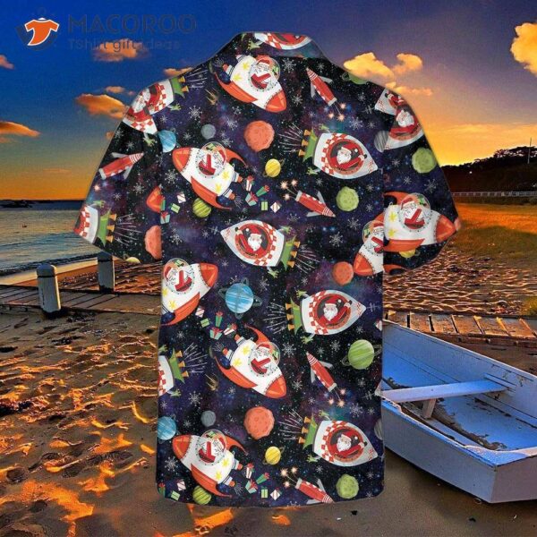 Santa In Outer Space Hawaiian Shirt, Funny Christmas Gift For