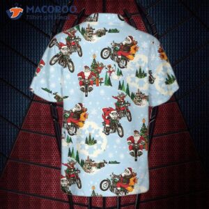 Santa On Motorcycle Hawaiian Shirt, Funny Claus Best Gift For Christmas