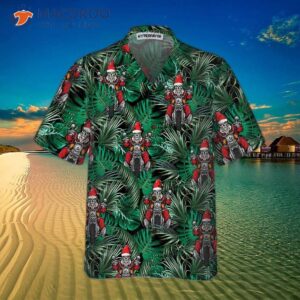 santa riding motorcycle christmas hawaiian shirt funny shirt for 2