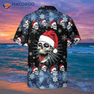 santa skull amp snowflake hawaiian shirt funny christmas best gift idea 1