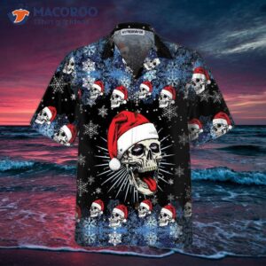 santa skull amp snowflake hawaiian shirt funny christmas best gift idea 2