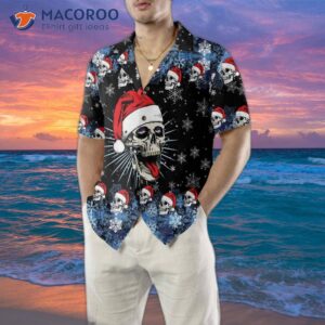 santa skull amp snowflake hawaiian shirt funny christmas best gift idea 3