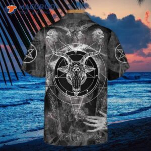 Satanic Skull Hawaiian Shirt, Gothic Shirt For And