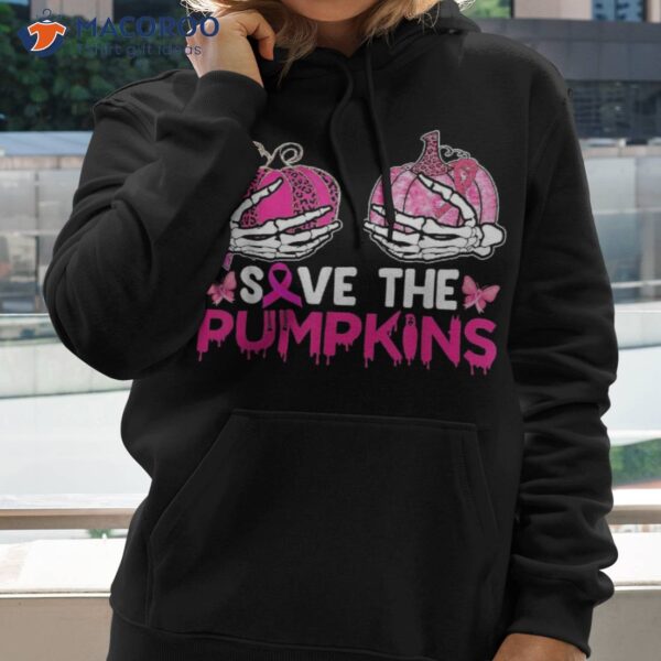 Save The Pumpkins Breast Cancer Awareness Halloween Costume Shirt