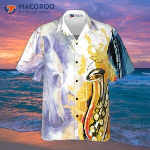 saxophone and horse hawaiian shirt 3