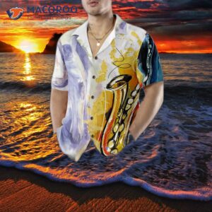 saxophone and horse hawaiian shirt 4