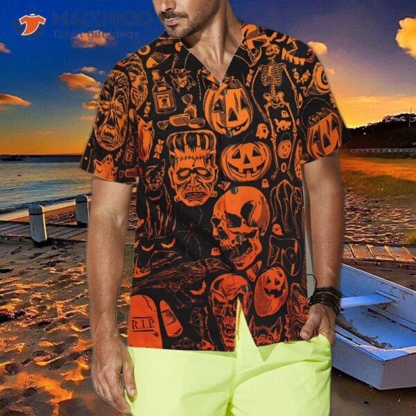 Scary Halloween Monsters Hawaiian Shirt, Shirt For And