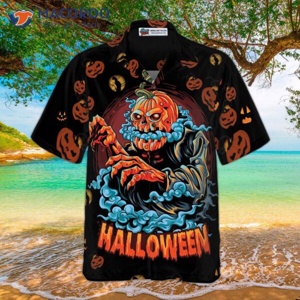 Scary Pumpkin Hawaiian Shirt For Halloween Night