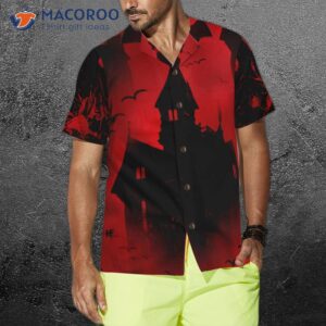 scary vampire castle halloween hawaiian shirt for black and red transylvania 2