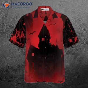 scary vampire castle halloween hawaiian shirt for black and red transylvania 3