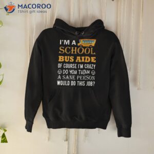 school bus aide funny back to shirt hoodie