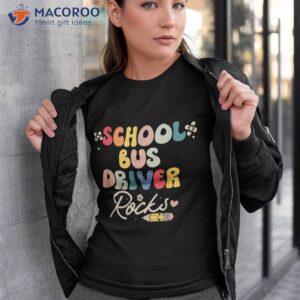 School Bus Driver Rocks Shirt Funny Back To Groovy