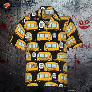 school bus driver wearing a hawaiian shirt 3