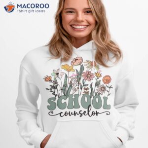 school counselor flower groovy retro vintage back to shirt hoodie 1
