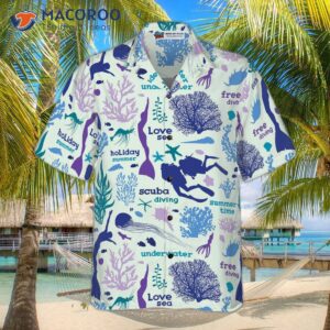 scuba diver and sea pattern v1 hawaiian shirt 3