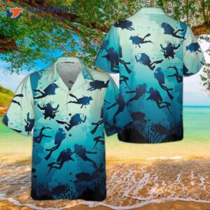 scuba diving beach hawaiian shirt cool shirt for unique gift diver 0