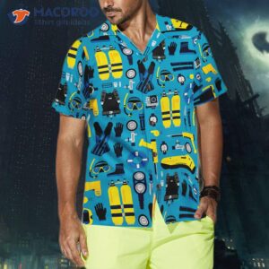 scuba diving gear and a hawaiian shirt 4