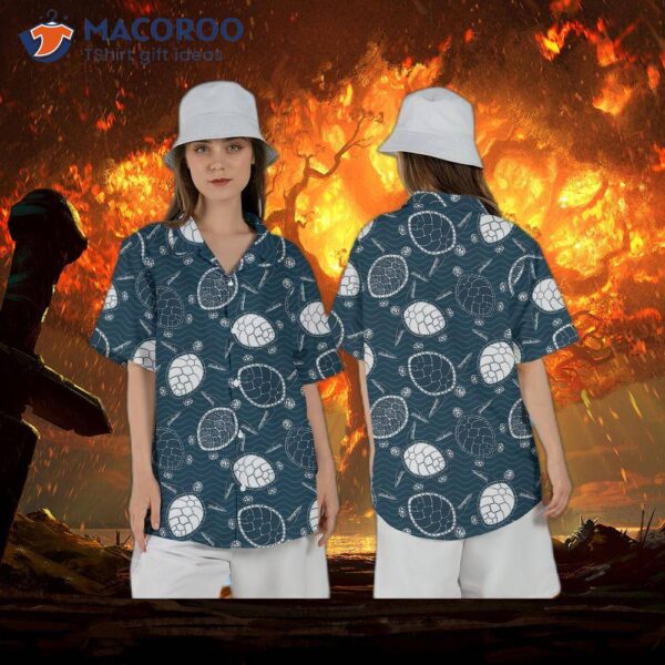 “sea Turtle’s Seamless Hawaiian Shirt For “