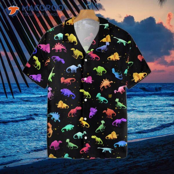 Seamless Dinosaur Pattern Hawaiian Shirt