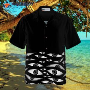 seamless eyes gothic hawaiian shirt 2